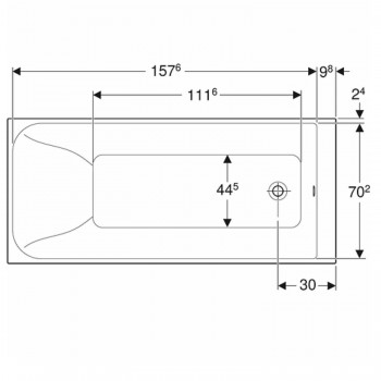 Ванна прямокутна Kolo Rekord XWP3670000N 170х75 см.