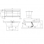 Ванна прямокутна VILLEROY & BOCH SQUARO EDGE uBQ170SQE2DV-01 (170х75 см.)