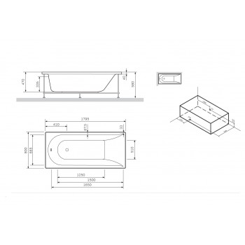 Панель для ванны Am Pm Spirit W72A-180-080W-P2 (180x80)