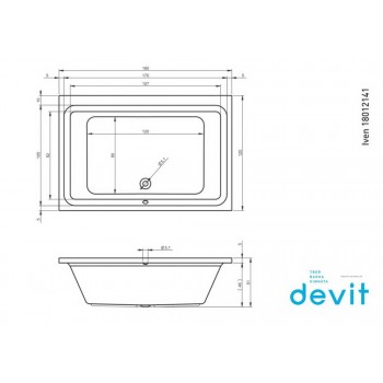 Ванна Devit 18012141 IVEN 180х120