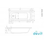 Ванна DEVIT Comfort 17075123 прямокутна 1700 х 750 х 420