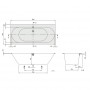 Ванна прямокутна Villeroy & Boch Oberon 2.0 UBQ180OBR2DV-01 (180х80 см.)