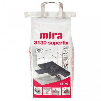 Клей MIRA №3130 SUPERFIX (білий) Клас C2TE S2 (15 кг.)