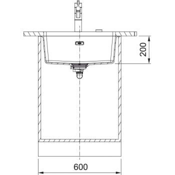 Кухонная мойка FRANKE MARIS MRG 110-52 черная матовая, монтаж под столешницу (125.0701.779) 553х433 мм.