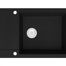 Vayer Кухонная мойка VELLO прямоугольная 780x500x200 в комплекте с сифоном, черный моноколор