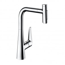 Змішувач для кухні Hansgrohe Talis Select 300 2jet з висувним виливом, хром (73867000)