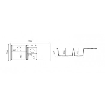 Кухонна мийка Axis A-Point 180 11A.ZC007.91A.00/1.146.141.10