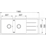 Кухонная мойка FRANKE BASIS BFG 621 оборотная, миндаль (114.0676.261) 1160х500 мм.