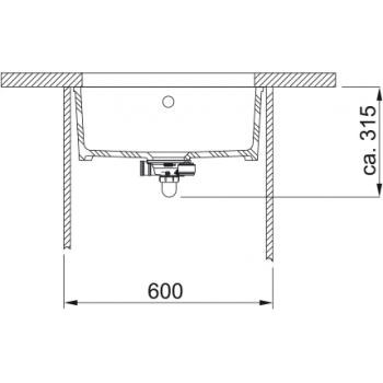 Кухонна мийка FRANKE KUBUS KBK 110-50 біла (126.0335.712) 545х445 мм.