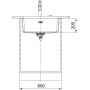 Кухонная мойка FRANKE MARIS MRG 110-52 черная матовая, монтаж под столешницу (125.0699.228) 553х433 мм.