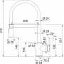 Смеситель для кухни FRANKE LINA с гибким изливом, хром/черный (115.0626.085)