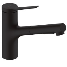 Змішувач для кухні Hansgrohe Zesis M33 150 2jet з витяжним виливом sBox Lite, Matt Black (74803670)