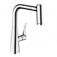 Змішувач для кухні Hansgrohe Metris Select 220 2jet з витяжним душем, хром (14834000)