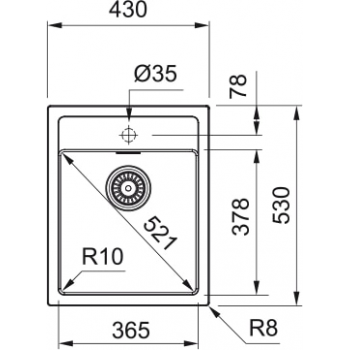 Кухонна мийка FRANKE SIRIUS SID 610-40 оборотна, чорна (114.0497.988) 430х530 мм.