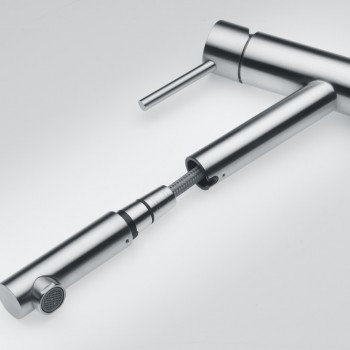 Смеситель для кухни FRANKE ORBIT Pull Out с выдвижным изливом, нерж. сталь (115.0569.461)