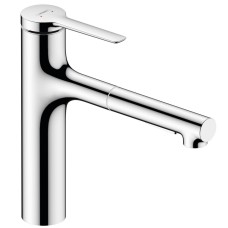 Змішувач для кухні Hansgrohe Zesis M33 160 2jet з витяжним зливом sBox Lite, Chrome (74804000)