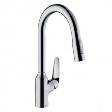 Змішувач для кухні Hansgrohe Focus M42-H220 2Jet з висувним виливом, Sbox, хром (71820000)