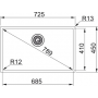 Кухонна мийка FRANKE BOX BXX 210/110-68 (127.0369.284) 725х450 мм.