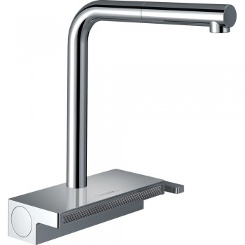 Кухонний змішувач Hansgrohe Aguno Select 250 2jet з витяжним виливом Sbox, хром (73830000)