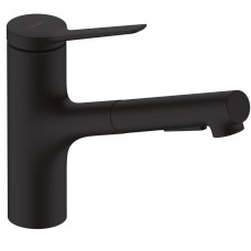 Змішувач для кухні Hansgrohe Zesis M33 150 2jet з витяжним виливом, Matt Black (74800670)