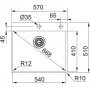 Кухонна мийка FRANKE BOX BXX 210-54 TL (127.0369.295) 570х510 мм.