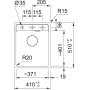 Кухонна мийка FRANKE MARIS MRG 610-37 TL чорна матова, врізний монтаж (114.0668.864) 410х510 мм.