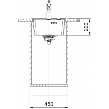 Кухонна мийка FRANKE MARIS MRG 610-37 TL чорна матова, врізний монтаж (114.0668.864) 410х510 мм.