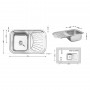 Кухонна мийка Lidz 7549 8 мм Micro Decor (LIDZ7549MICDEC)