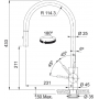 Змішувач для кухні FRANKE EOS NEO Pull Down змішувач з витяжним виливом, нерж.сталь (115.0590.045)