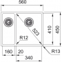 Кухонна мийка FRANKE BOX BXX 260/160-34-16 (127.0369.916) 560х450 мм.