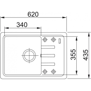Кухонная мойка FRANKE MALTA BSG 611-62 оборотная, бежевая (114.0375.045) 620х435 мм.