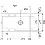 Кухонная мойка FRANKE MARIS MRG 611-78 оборотная, оникс (114.0306.815) 780х500 мм.