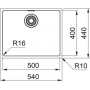 Кухонная мойка FRANKE MARIS MRX MRX 110-50, под столешницу (122.0598.741) 540х440 мм.