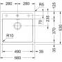 Кухонная мойка FRANKE SIRIUS SID 610-50 белая (143.0691.510) 560х530 мм.