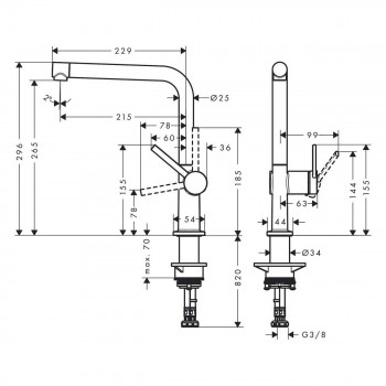 Смеситель для кухни Hansgrohe Talis M54 72840000