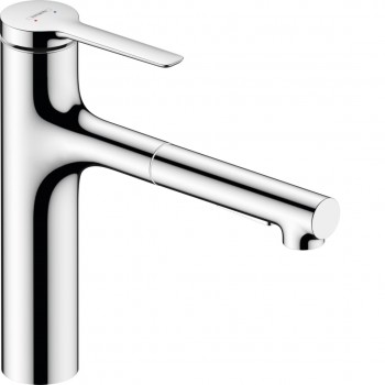 Змішувач для кухні Hansgrohe Zesis M33 160 2jet з витяжним зливом, Chrome (74801000)