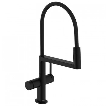 Кухонний змішувач Hansgrohe Talis M54 PowderSpray 210 3jet Semi-Pro, Matt Black (72861670)