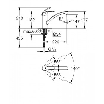 Grohe Eurosmart 33281002 Смеситель для кухни