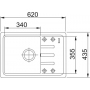 Кухонная мойка FRANKE MALTA BSG 611-62 оборотная, оникс (114.0375.050) 620х435 мм.