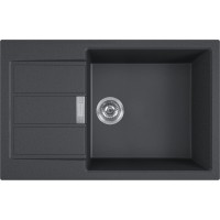 Кухонна мийка FRANKE SIRIUS 2 S2D 611-78 XL оборотна, чорна (143.0621.335) 780х500 мм.