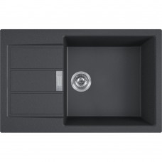 Кухонна мийка FRANKE SIRIUS 2 S2D 611-78 XL оборотна, чорна (143.0621.335) 780х500 мм.