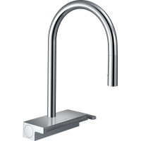 Кухонний змішувач Hansgrohe Aguno Select 170 3jet з витяжним виливом Sbox, хром (73831000)