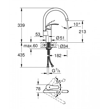 Grohe Eurosmart 33202002 Змішувач для кухні