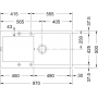 Кухонна мийка FRANKE MARIS MRG 611-97 XL оборотна, біла (114.0675.977) 970х500 мм.