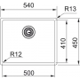 Кухонна мийка FRANKE MYTHOS MASTERPIECE Mythos BXM 210/110-50, антрацит (127.0650.363) 540х450 мм.