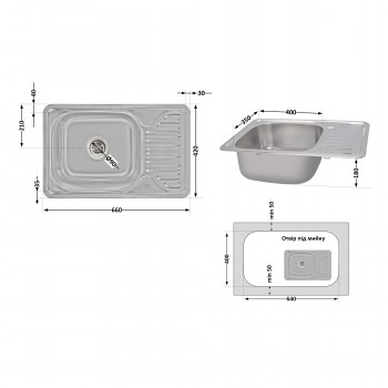 Кухонна мийка Lidz 6642 8 мм Micro Decor (LIDZ664208MICDEC)