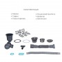 Комплект Lidz Handmade H7849R Мойка для кухни интегрированная крыло справа Brushed в комплекте с дозатором + Lidz K01G Корзина для кухонной мойки
