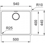 Кухонная мойка FRANKE MYTHOS MYX 110 -50, под столешницу (122.0600.945) 540х440 мм.