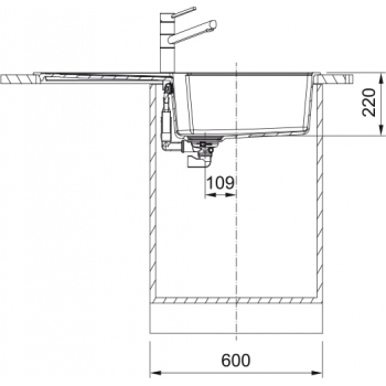 Кухонна мийка FRANKE URBAN UBG 611-100 XL оборотна, онікс (114.0701.792) 1000x500 мм.