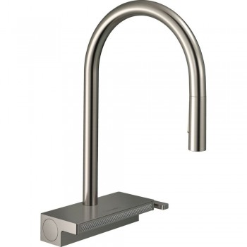 Кухонний змішувач Hansgrohe Aguno Select 170 3jet з витяжним виливом Sbox, сталевий (73831800)
